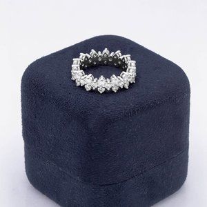 Tiffany & Co. Aria Eternity Band Ring Platinum and Diamonds